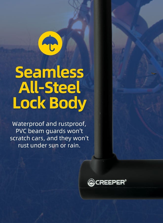 CREEPER Bicycle lock, motorcycle lock, U-shaped thick steel lock - Image 4